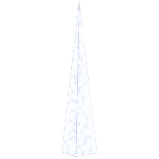 Cône lumineux décoratif à led acrylique bleu 120 cm