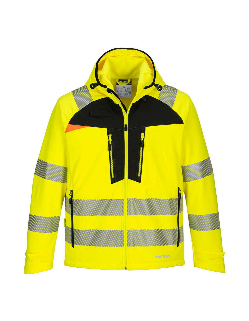 Veste softshell hv dx4 couleur : jaune/noir taille m - portwest
