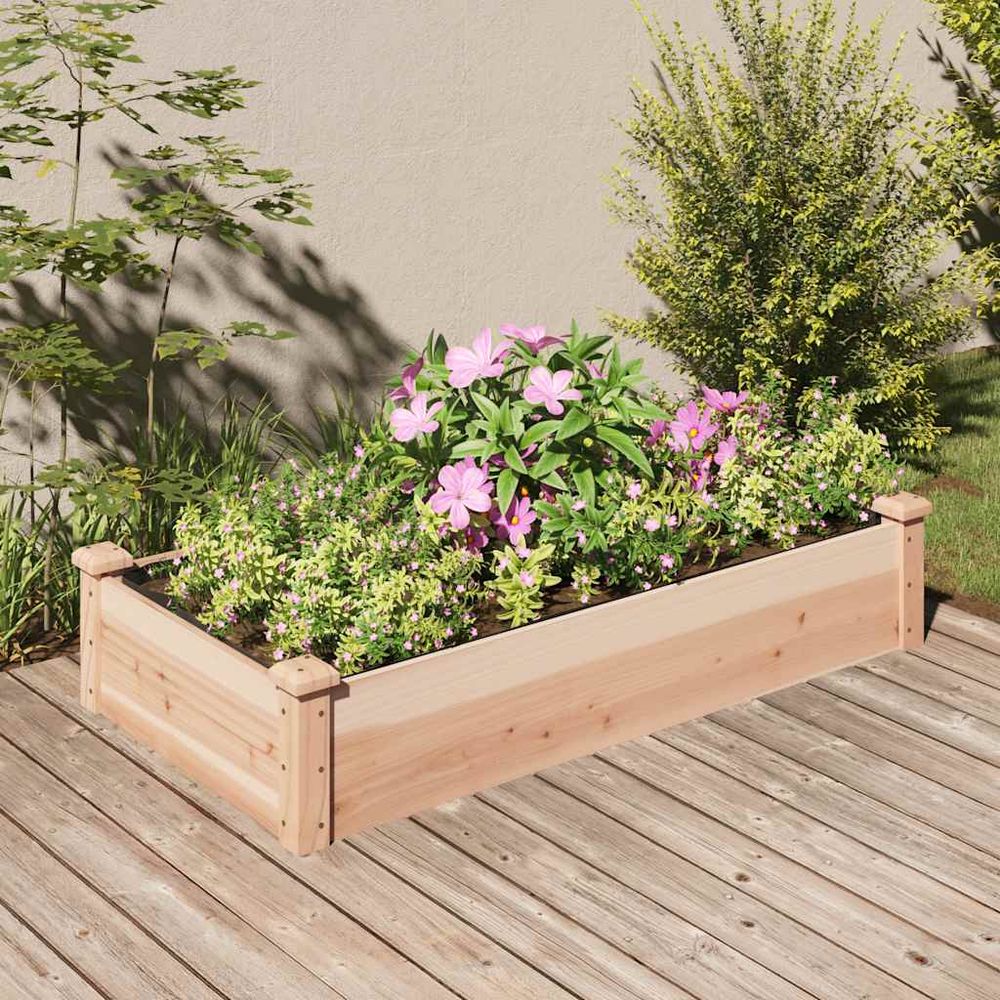 Carré potager bois de sapin non traité avec feutre géotextile 120cm
