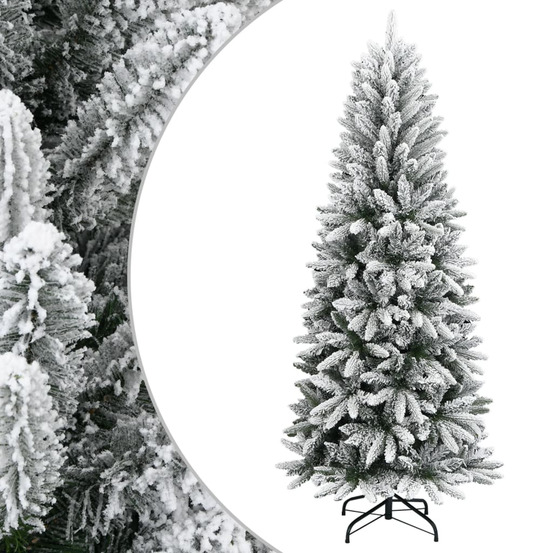 Sapin de noël artificiel avec neige floquée 150 cm pvc et pe
