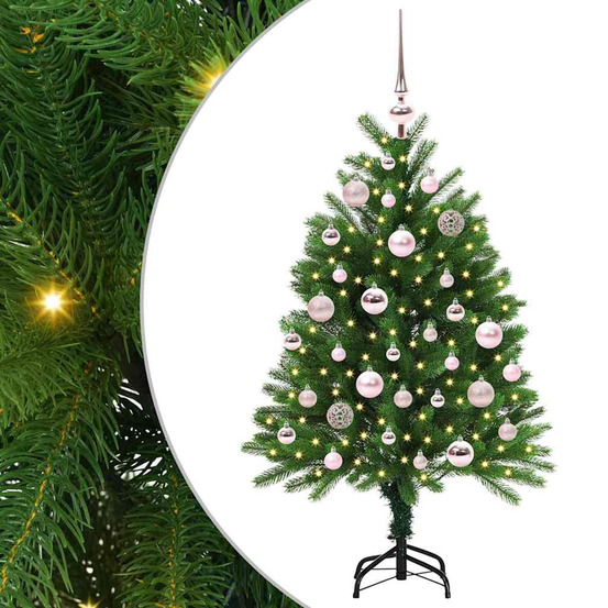 Sapin de noël avec 150 led avec support vert 120 cm pe