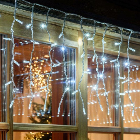 Rideau lumineux h50cm x l3m 120 led blanc froid prolongeable 24v professionnel lotti