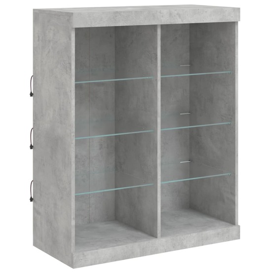 Buffet bahut commode armoire meuble de rangement organisateur cuisine salle de séjour salon avec lumières led 81 x 37 x 100 c