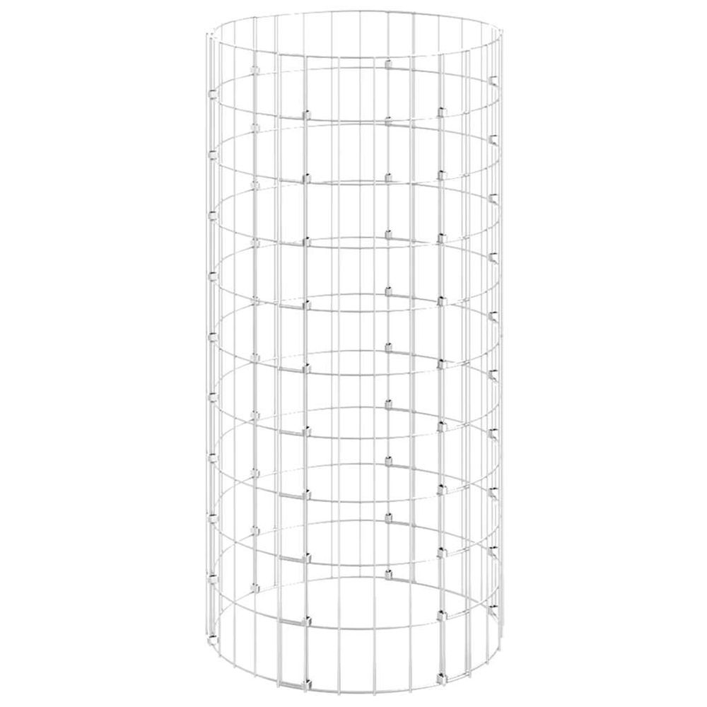 Poteau à gabion circulaire acier galvanisé ø50x100 cm