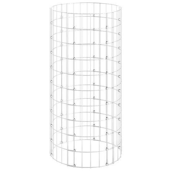 Poteau à gabion circulaire acier galvanisé ø50x100 cm