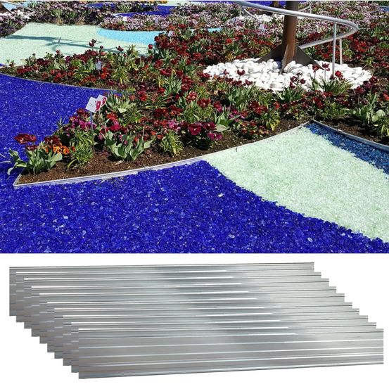 Jeu de 10 bordure de jardin green universe 10cm x 200cm | bordure jardin | bordures de jardin