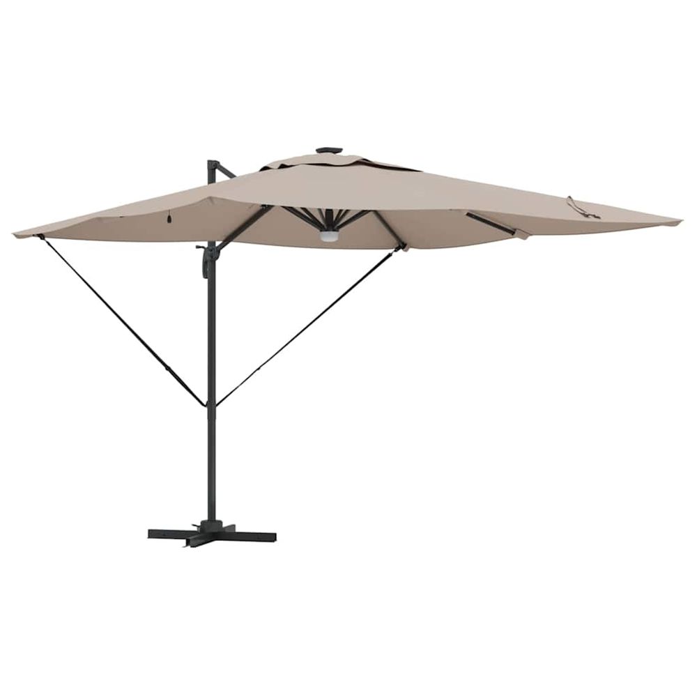 Parasol roma 286 x 284 x 270 cm aluminium et polyester