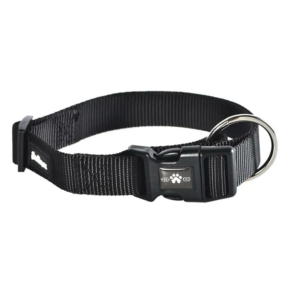 Collier en nylon noir ajustable 45-65 cm