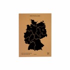 Carte en liège - woody map naturel allemagne / 60 x 45 cm / noir / sans cadre