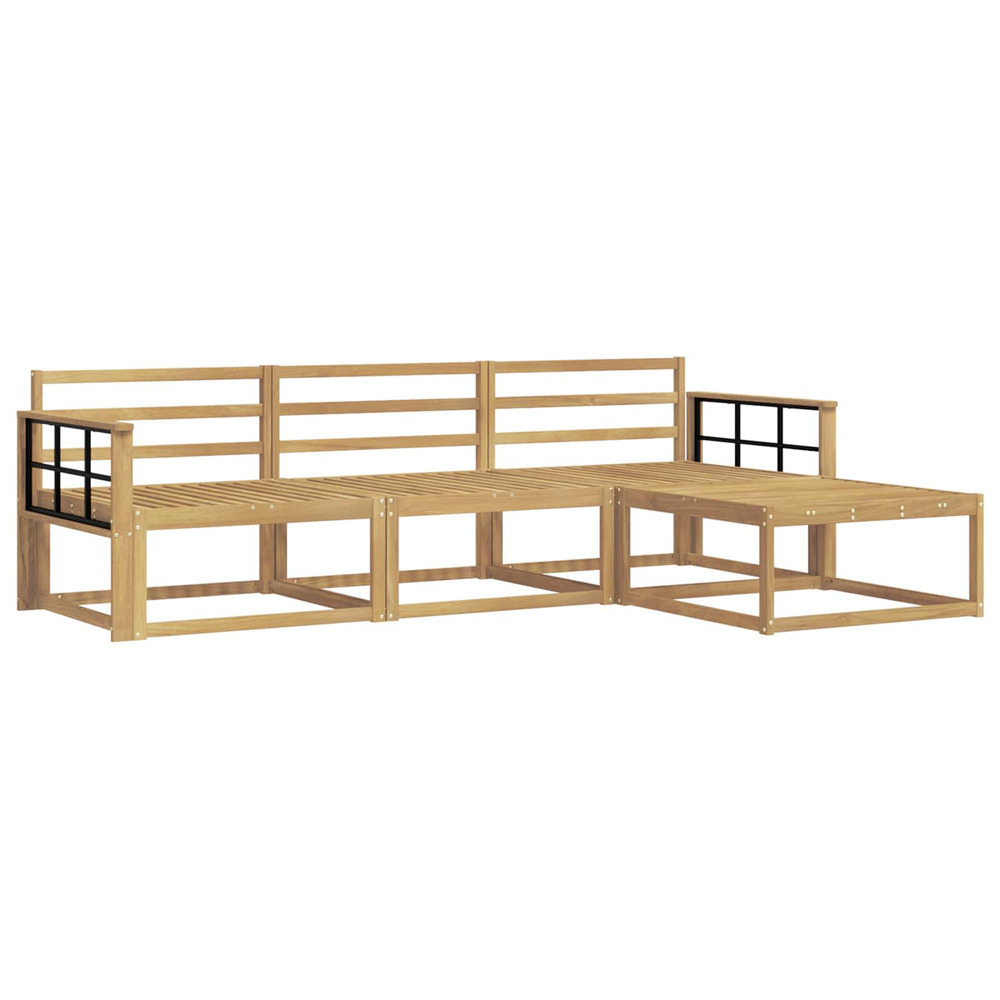 Ensemble de canapés d'extérieur 4 pcs blanc