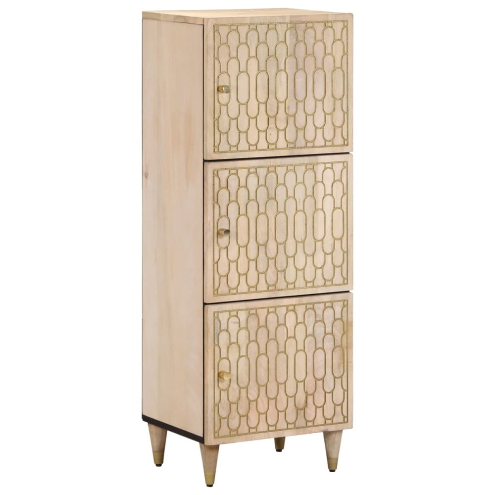 Buffet bahut commode armoire meuble de rangement organisateur cuisine salle de séjour salon 40 x 33 x 110 cm bois de manguier