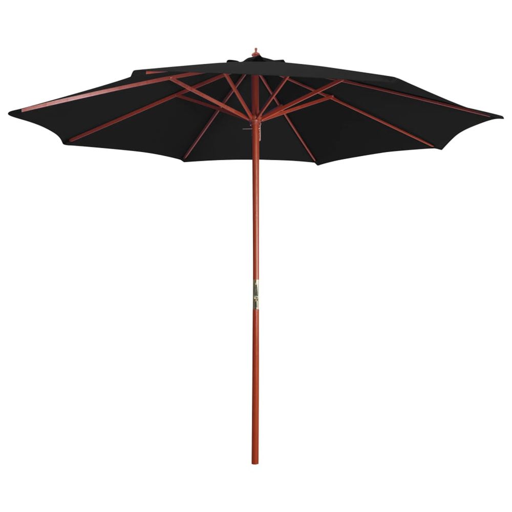 Parasol avec mÃ¢t en bois 300x258 cm