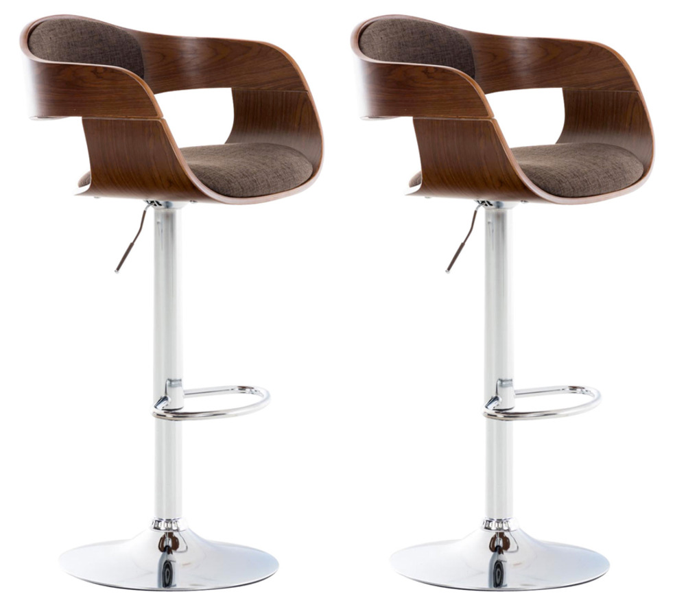Lot de 2 tabourets de bar kingston c tissu