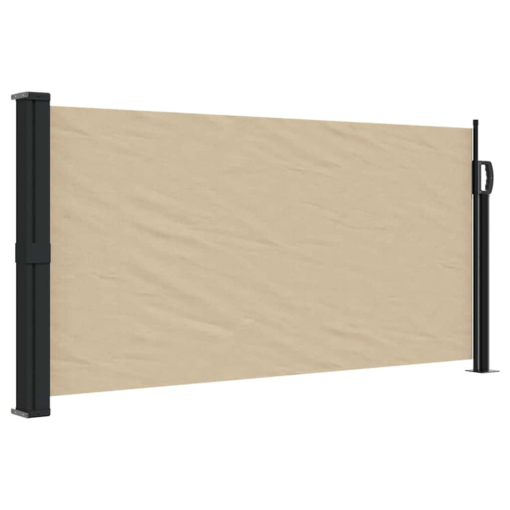 Auvent latéral rétractable beige 100x300 cm