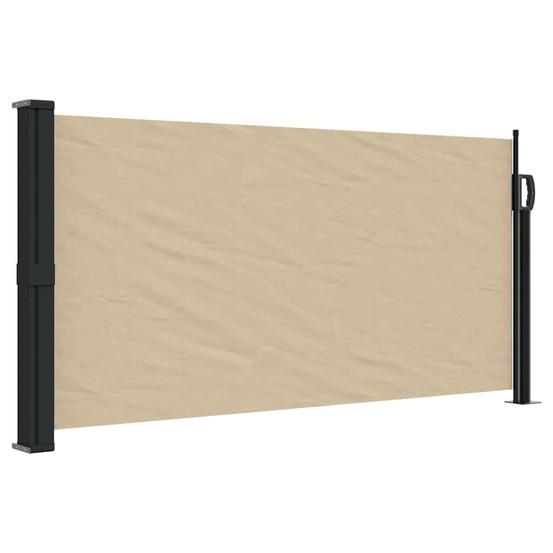 Auvent latéral rétractable beige 100x300 cm