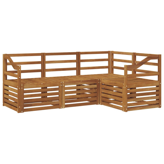 Ensembles de canapés 4 pcs naturel bois d'acacia massif