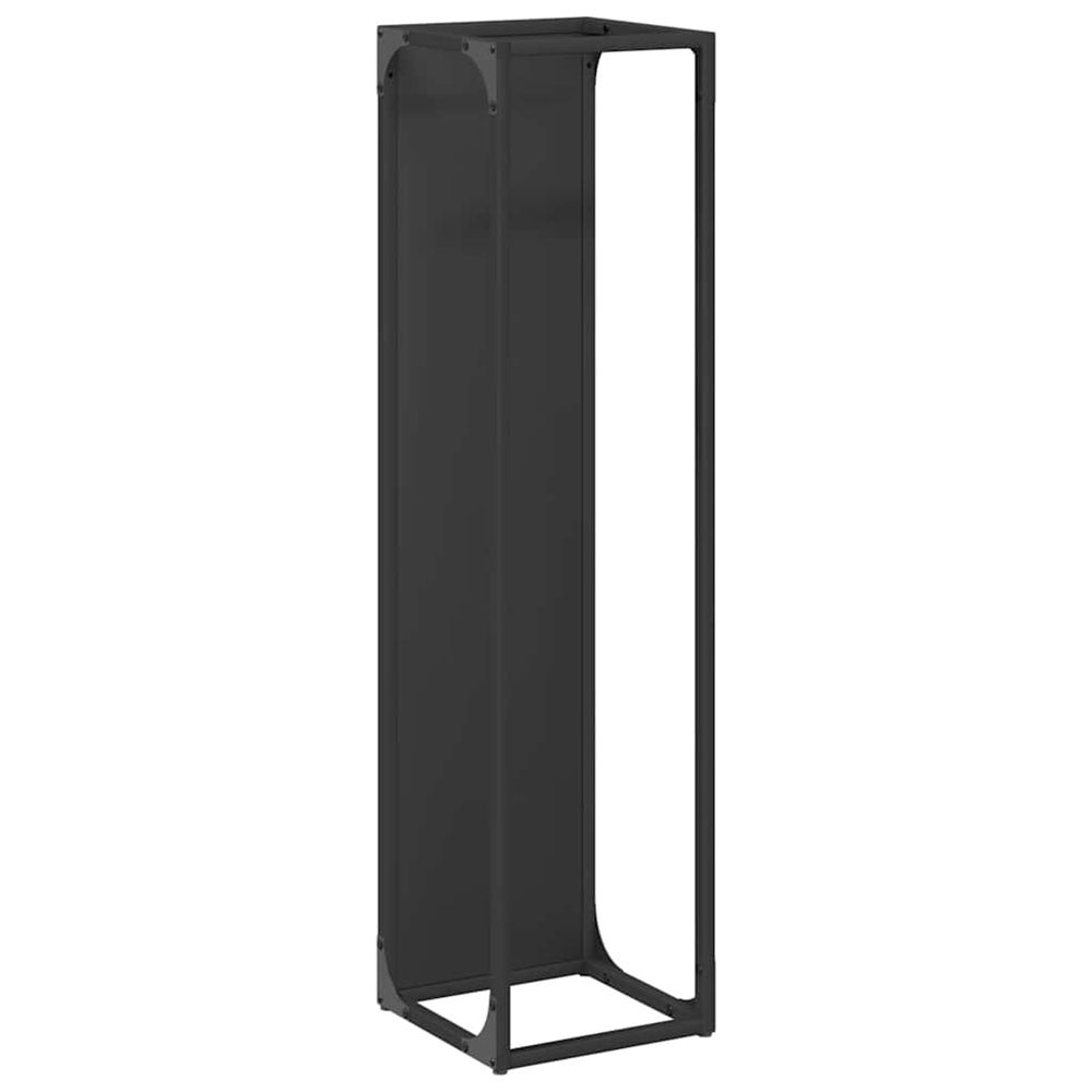 Portant de bois chauffage noir 25x25x100 cm