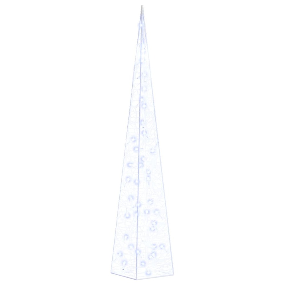 Cône lumineux décoratif à led acrylique bleu 90 cm