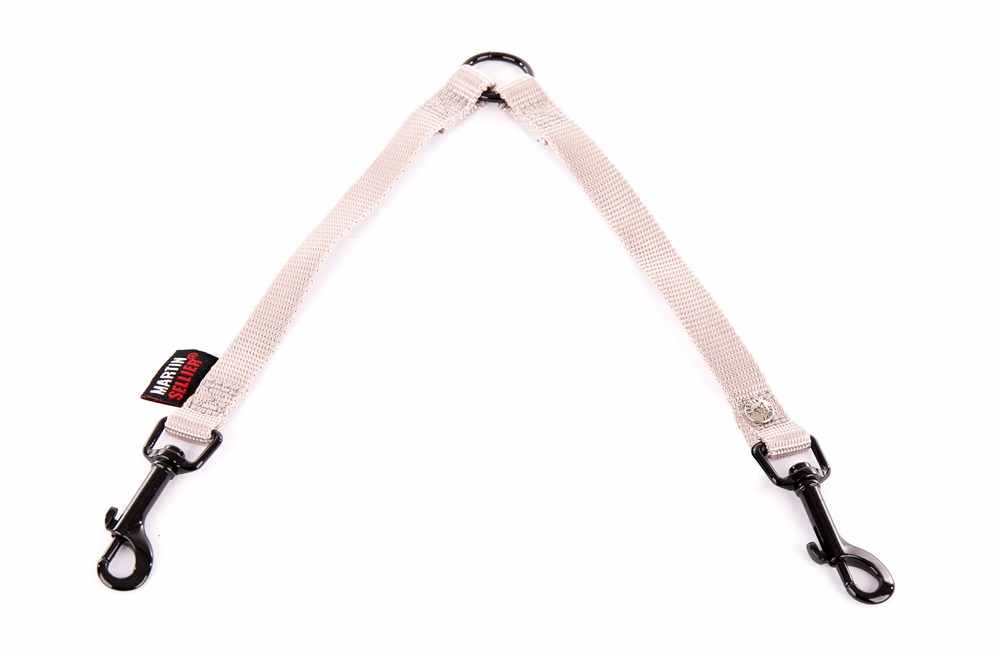Martin sellier - accouple de laisse pour chiens en nylon martin sellier - collection nylon uni - avec mousqueton carabine