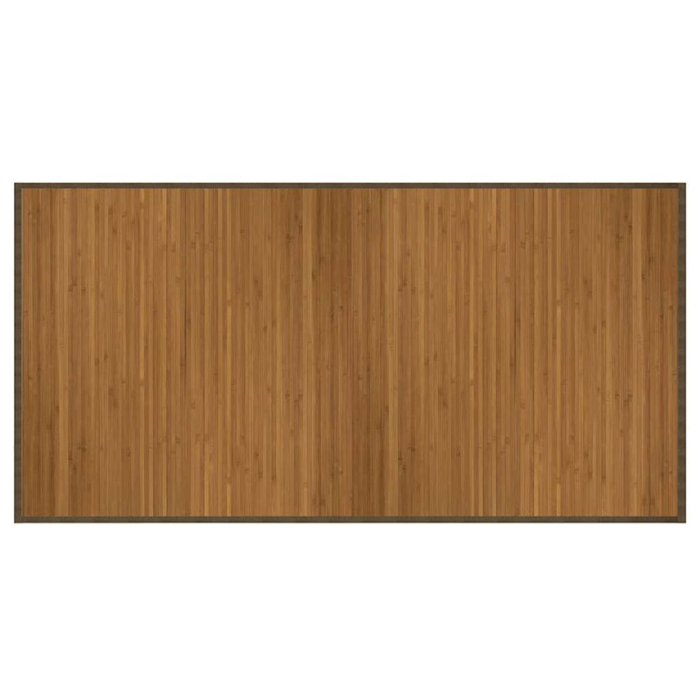 Tapis rectangulaire marron 100x200 cm bambou