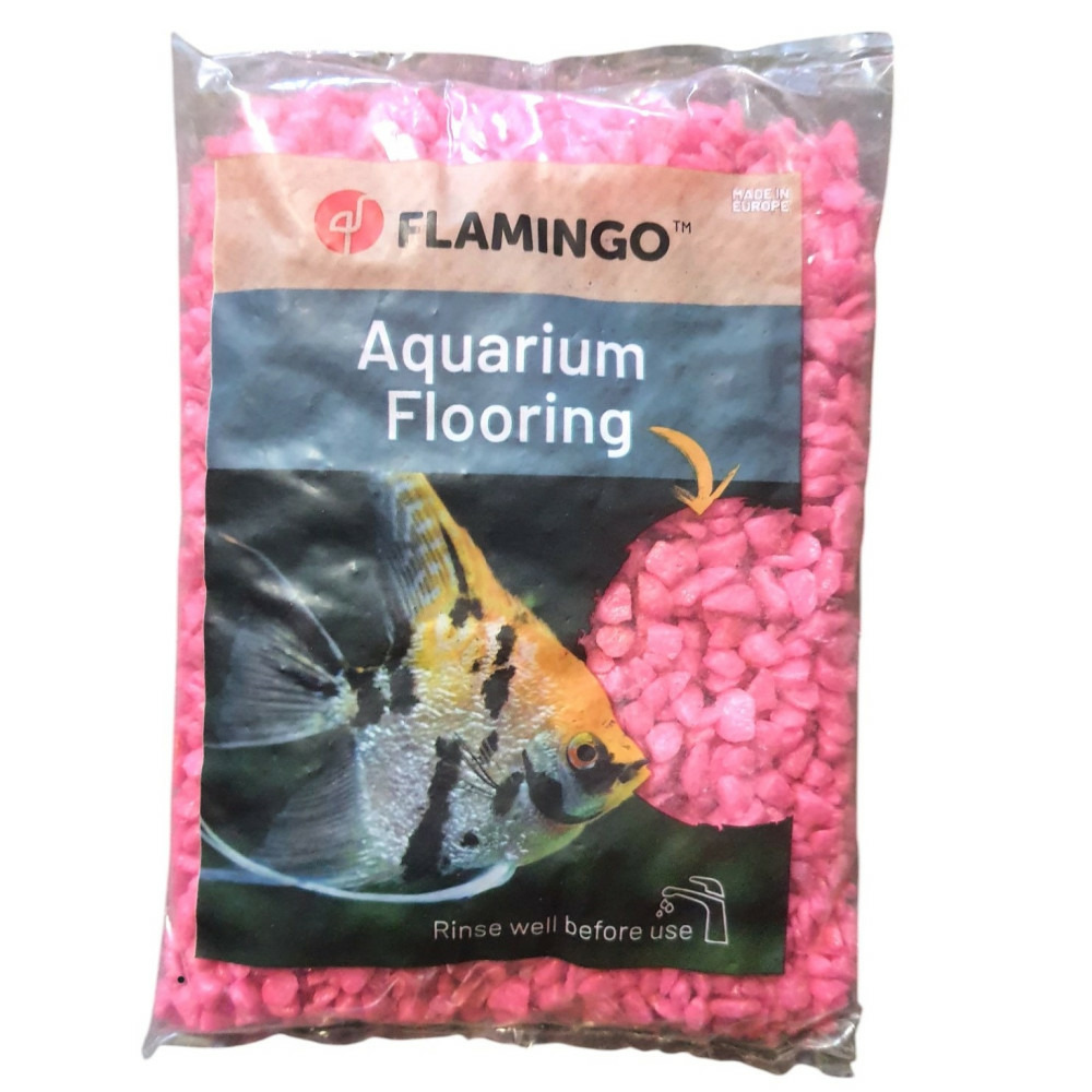 Gravier néon rose, 1 kg, pour aquarium