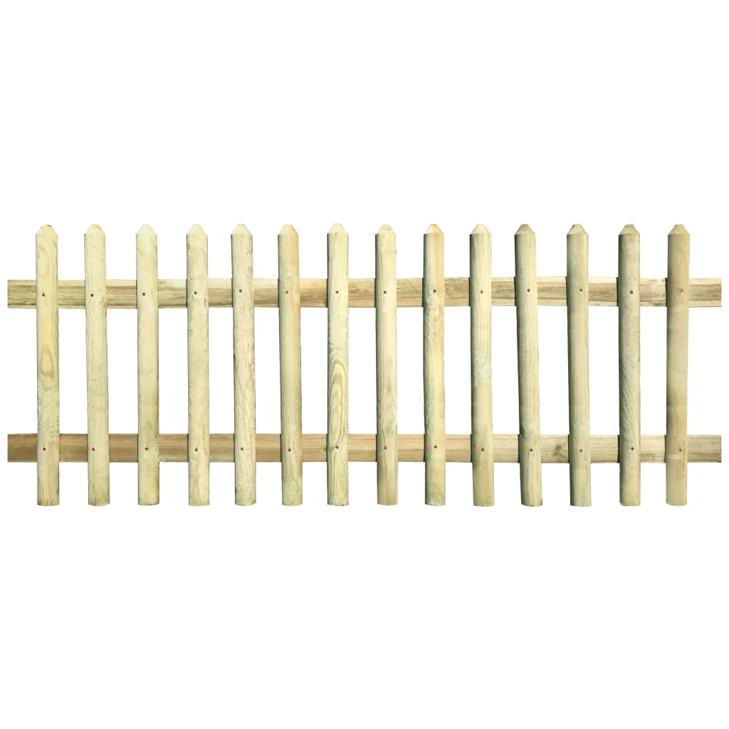 Clôture à piquets bois de pin imprégné 170 x 100 cm 5 / 7 cm