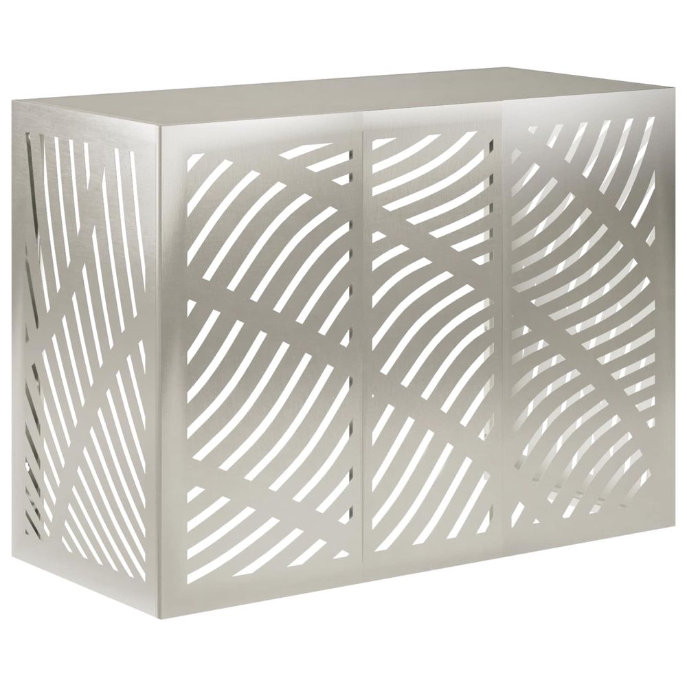 Housse de climatiseur argenté 110 x 50 x 80 cm acier inoxydable