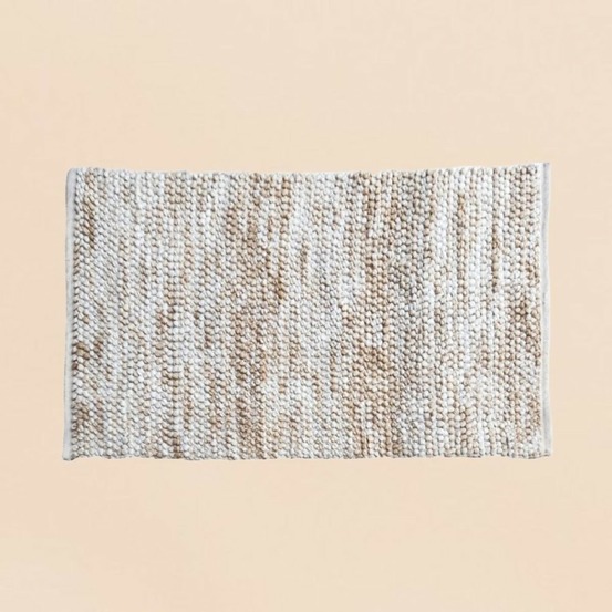 Tapis tufté main beige 140x80cm