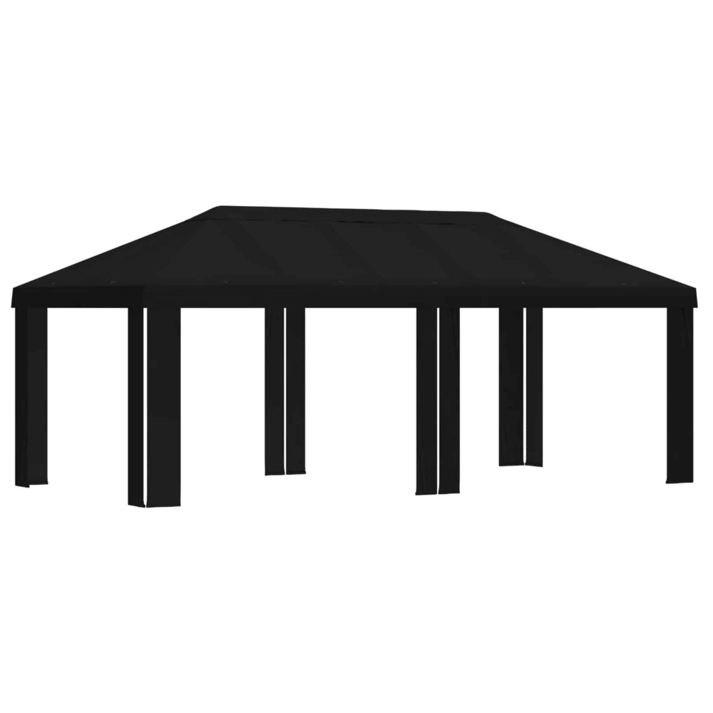 Housse de gazebo 6 x 3 m noir polyester 190