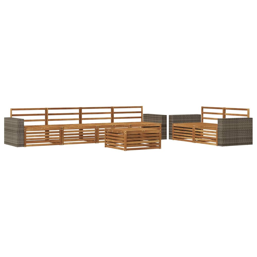 Ensemble de canapés d'extérieur 7 pc naturel