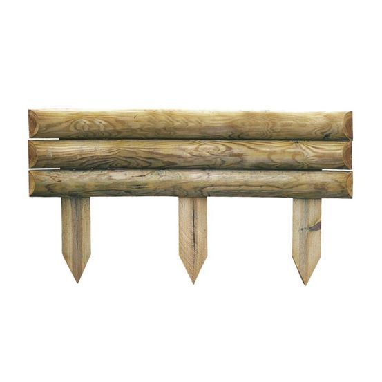 Bordure de jardin en bois à planter - retenue de terre - 110 x 30 cm