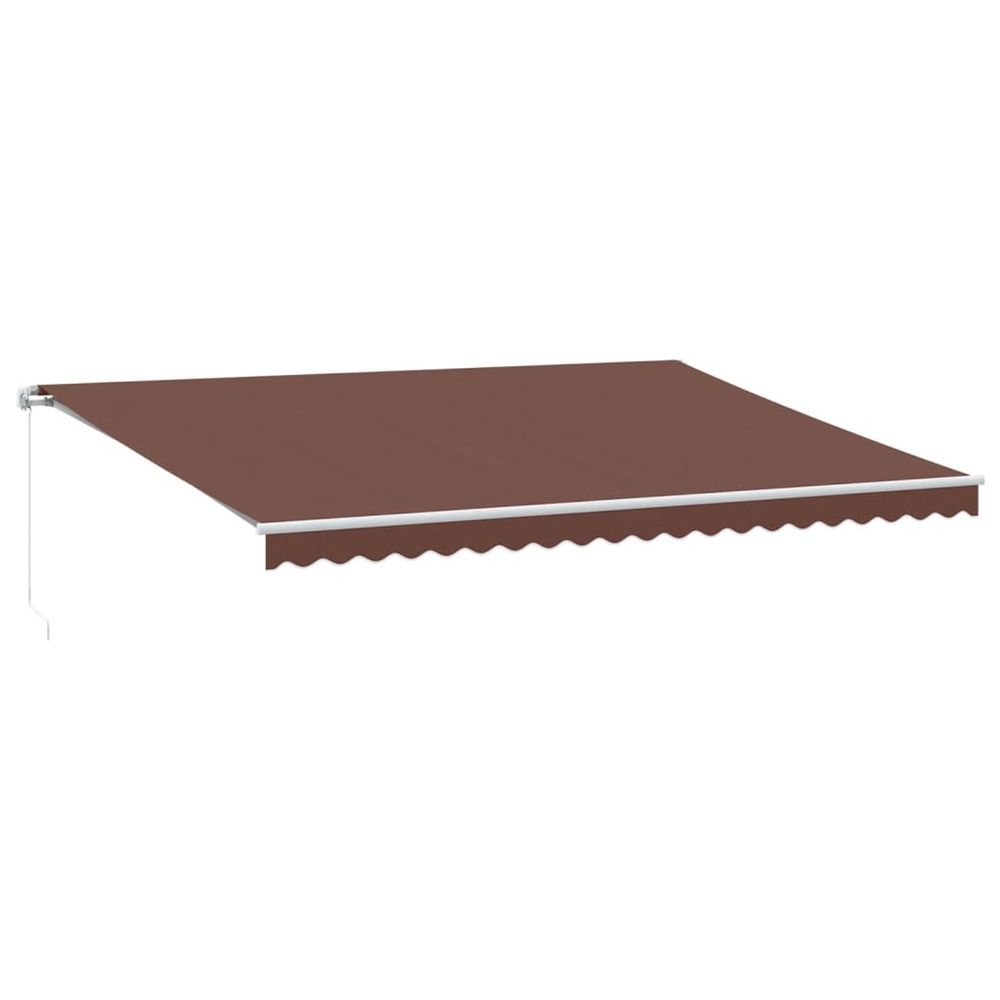 Auvent manuel rétractable marron 500x350 cm