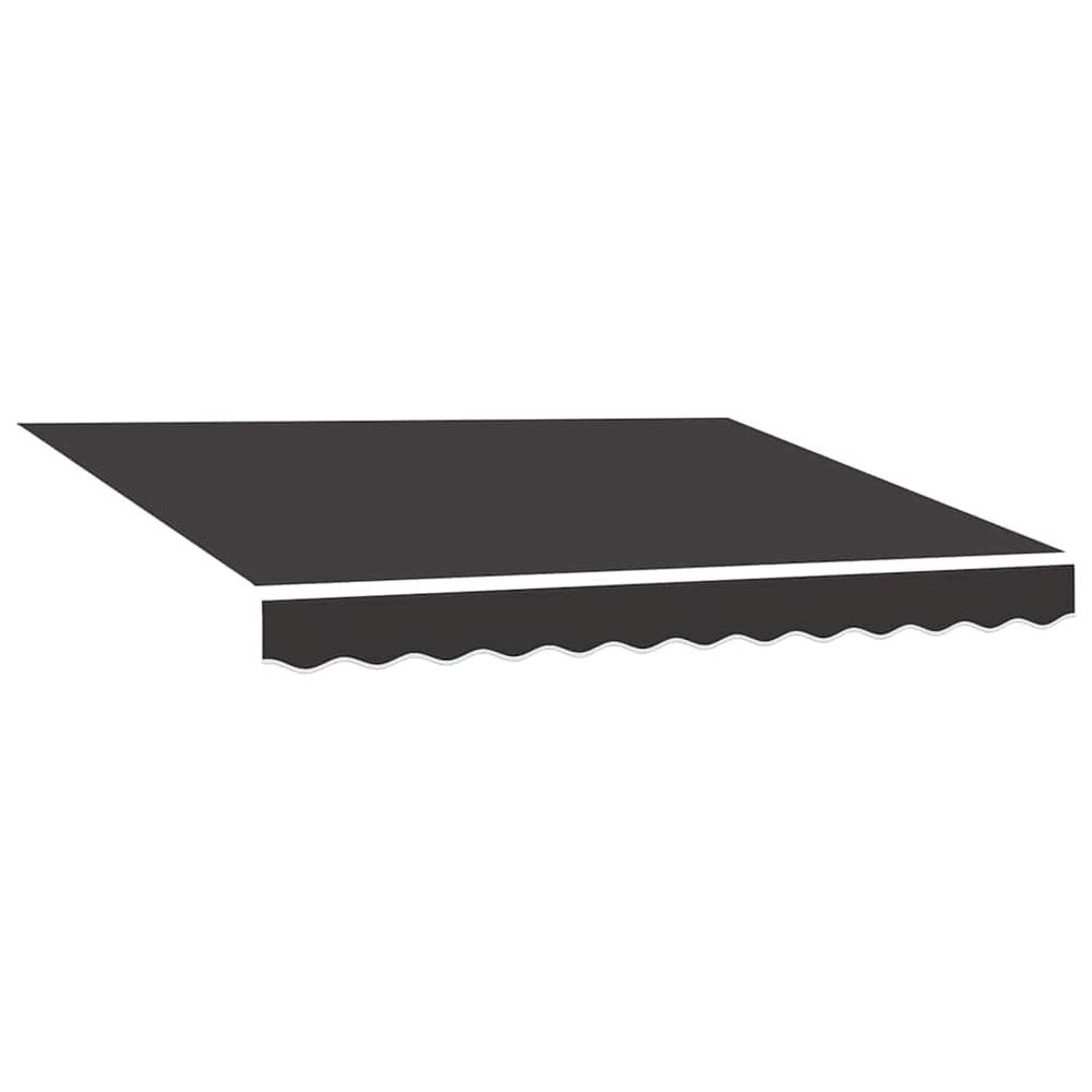 Tissu de remplacement pour auvent gris 350x250 cm polyester