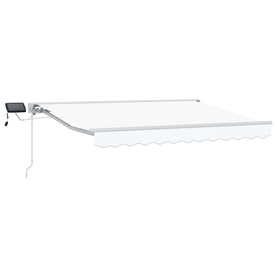 Cadre de store manuel avec leds blanc 3,5 x 2,5 m
