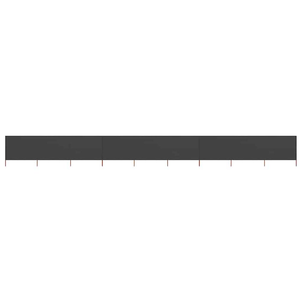 Paravent 9 panneaux tissu 1200 x 80 cm anthracite
