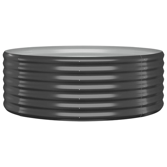 Jardinière bac lit surélevé plantes fleurs terrasse jardin de jardin acier enduit de poudre anthracite