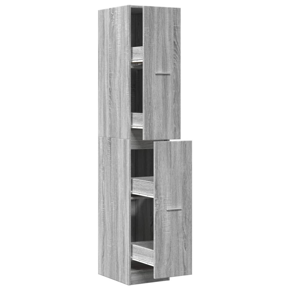 Armoire apothicaire sonoma gris 30x41x174,5cm bois d'ingénierie