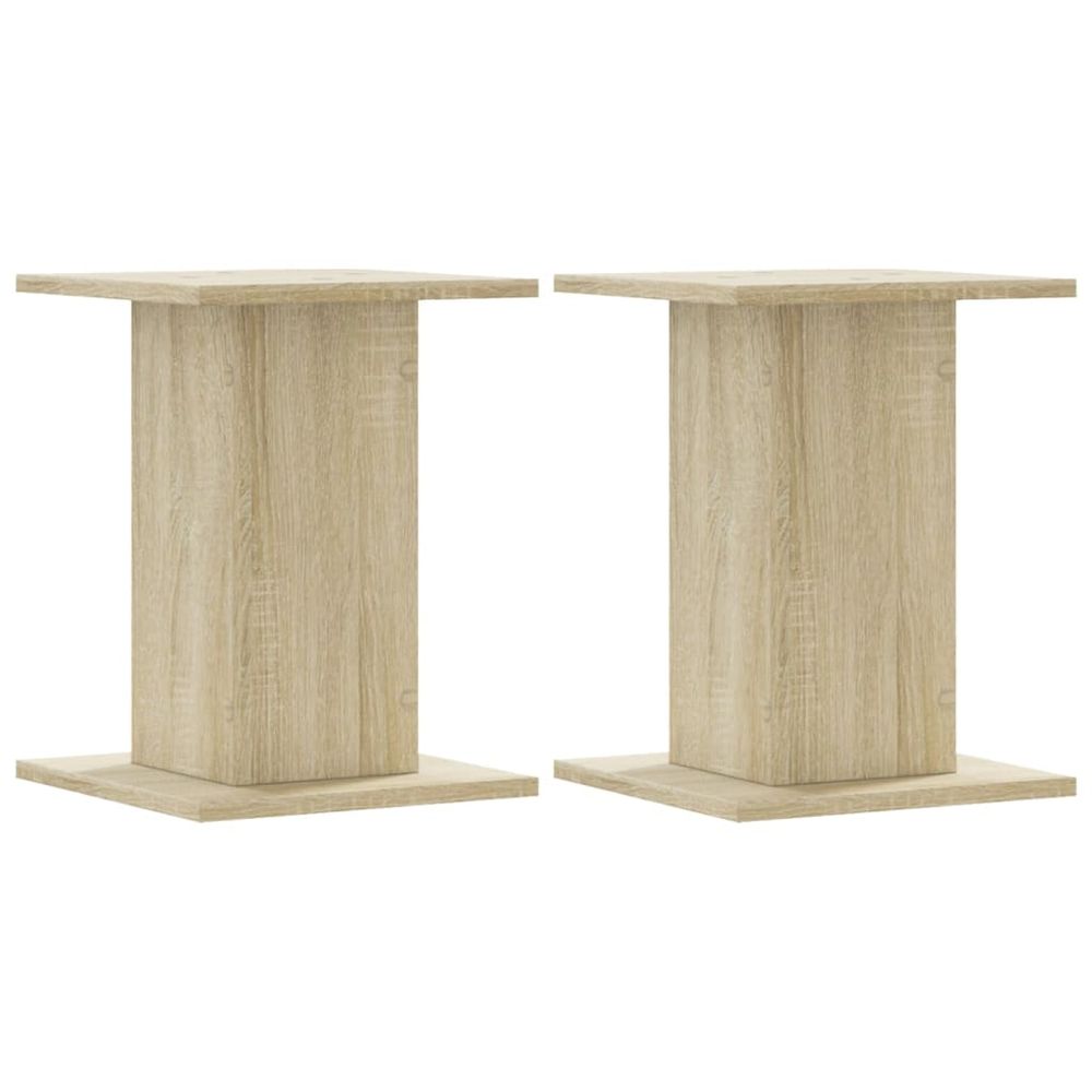 Supports pour plantes 2 pcs chêne sonoma bois d'ingénierie