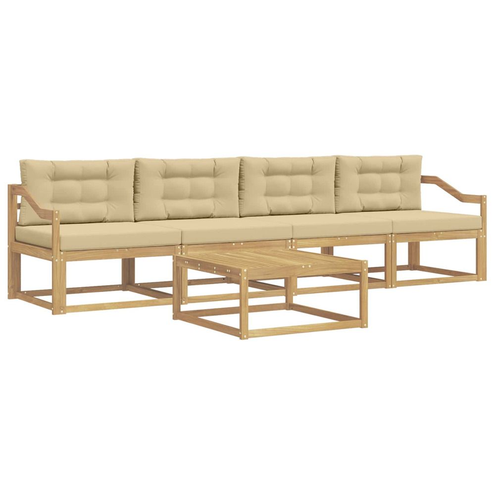 Ensemble de canapés d'extérieur 4 pc blanc et beige