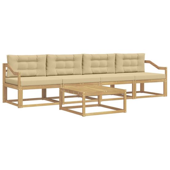 Ensemble de canapés d'extérieur 4 pc blanc et beige