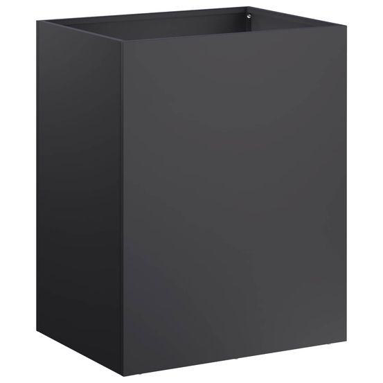 Cache-pot de jardin noir 40 x 30 x 50 cm acier laminé à froid