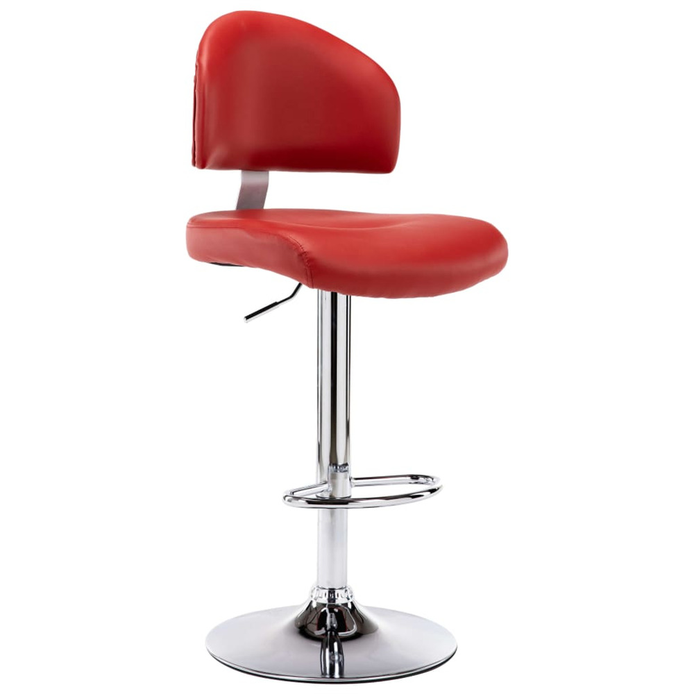 Tabouret de bar rouge bordeaux similicuir
