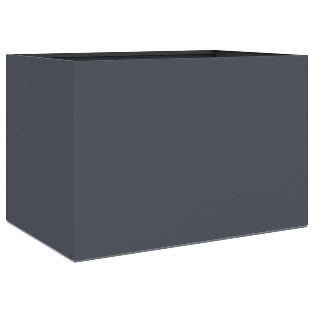 Jardinière d'extérieur anthracite 62x40x39 cm acier
