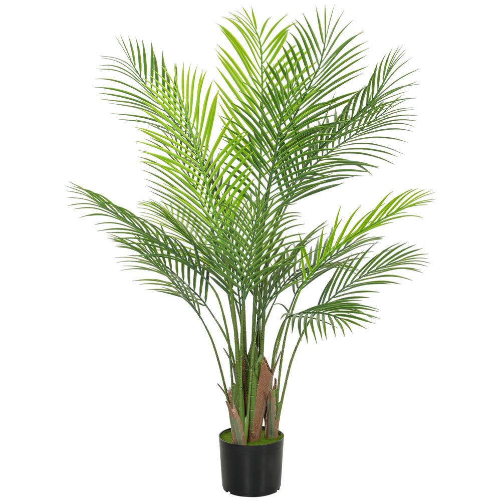 Palmier areca artificiel plastique intérieur extérieur sans entretien 120cm vert
