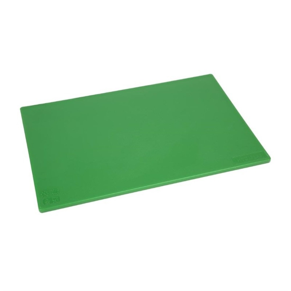 Planche à découper basse densité vert - 450x300x10 mm - hygiplas