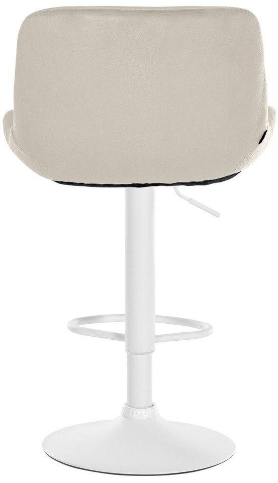 Lot de 2 tabourets de bar solon velours blanc
