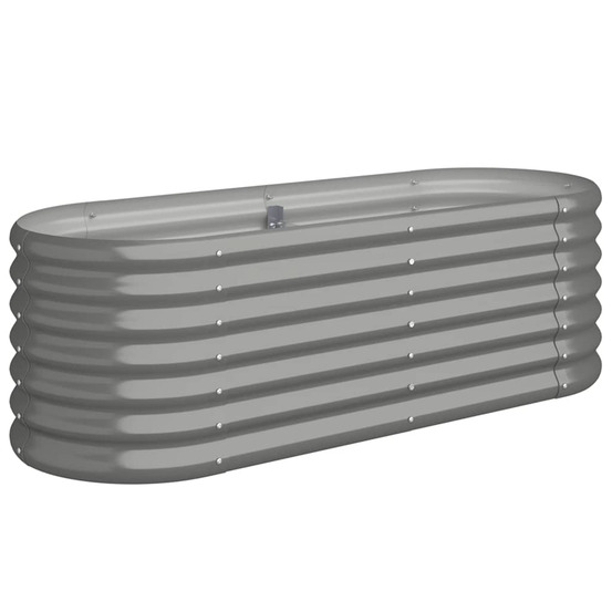 Lit surélevé de jardin acier galvanisé 114x40x36 cm gris