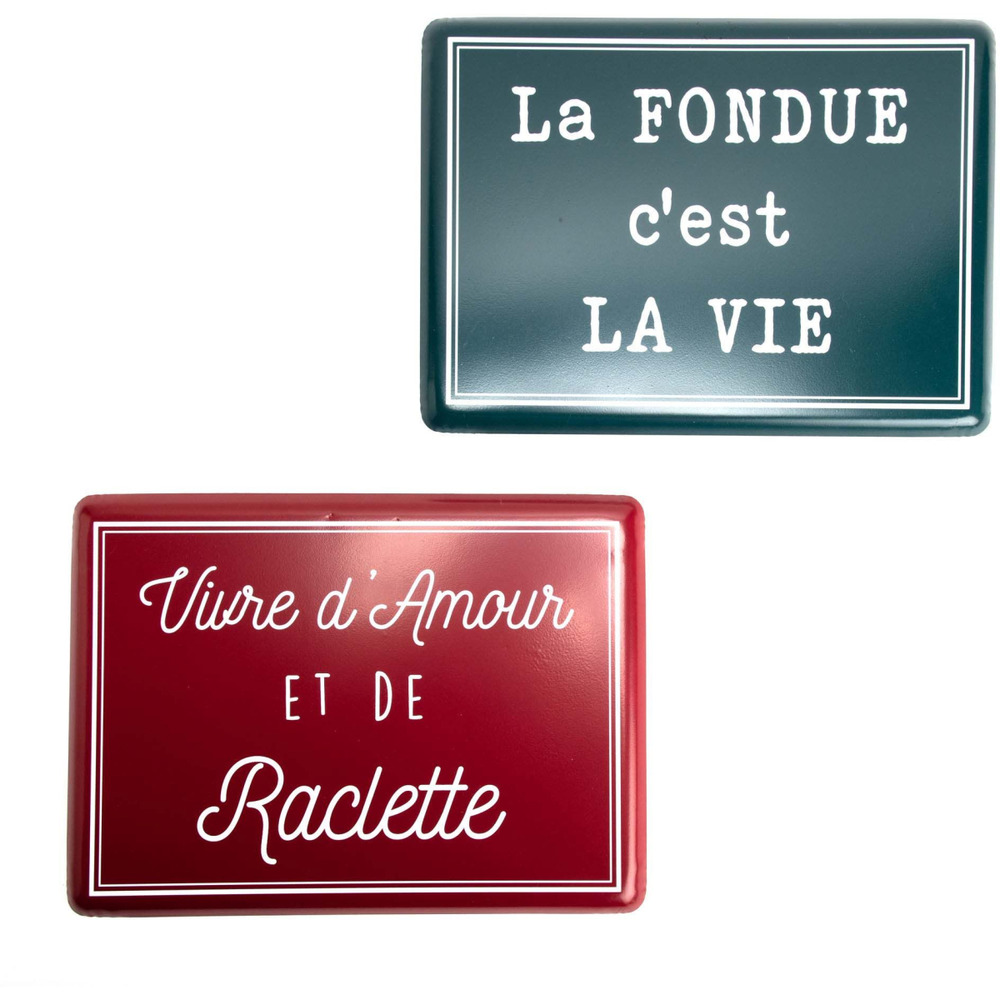 Plaques décoratives en métal savoie (lot de 2)