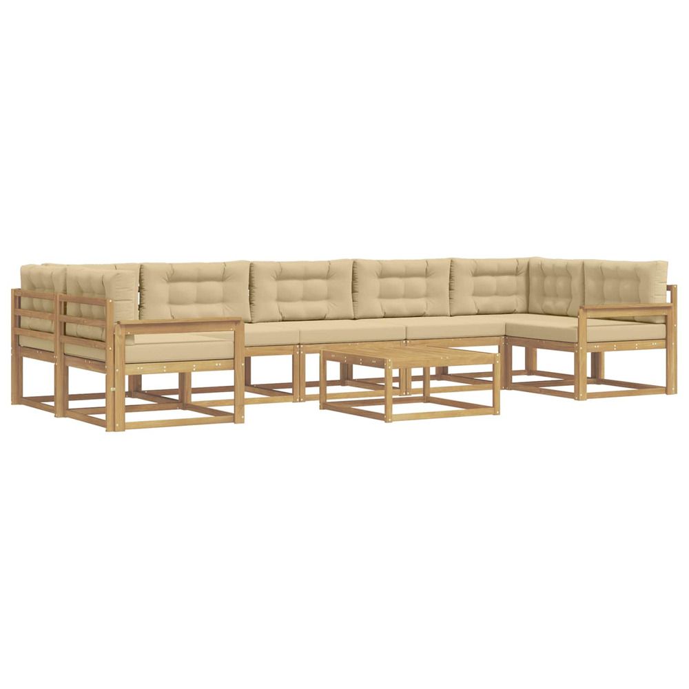 Ensemble de canapés d'extérieur 6 pc blanc et beige