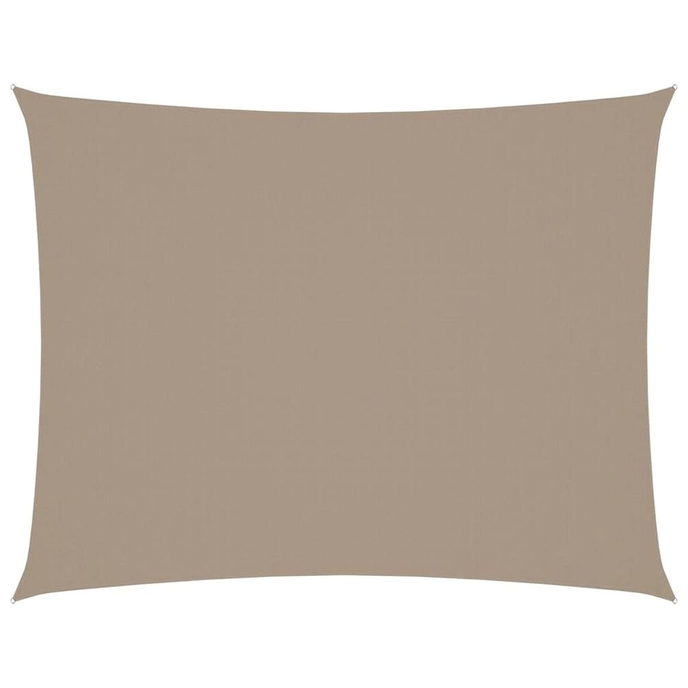 Voile de parasol tissu oxford rectangulaire 4x6 m taupe